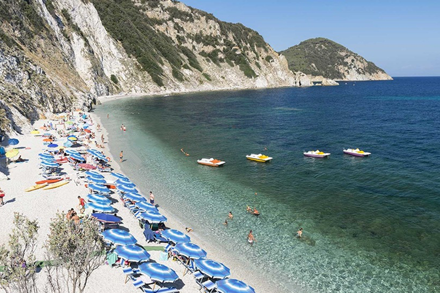 Spiaggia di Sansone vista dall'alto, Isola d'Elba